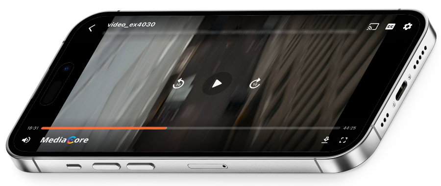 MediaCore Player in riproduzione